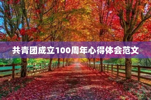 共青团成立100周年心得体会范文