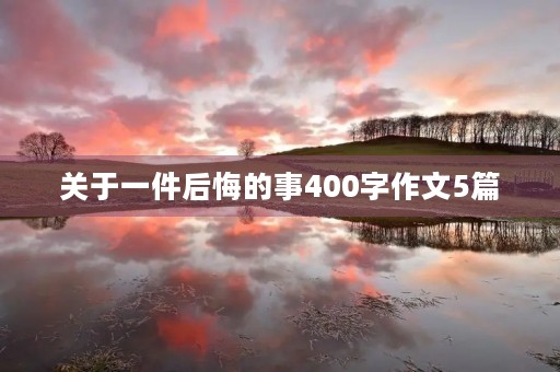 关于一件后悔的事400字作文5篇 关于一件后悔的事400字作文5篇