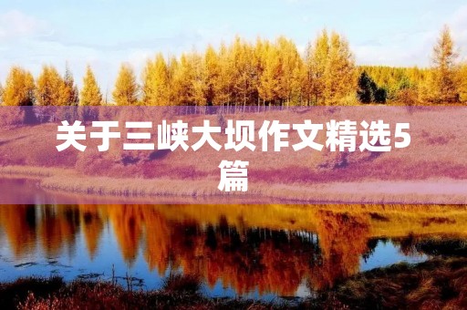 关于三峡大坝作文精选5篇 关于三峡大坝作文精选5篇