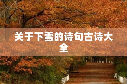 关于下雪的诗句古诗大全,关于下雪的诗句古诗大全四句 关于下雪的诗句古诗大全,关于下雪的诗句古诗大全四句
