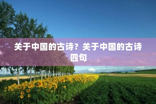 关于中国的古诗?关于中国的古诗四句 关于中国的古诗?关于中国的古诗四句