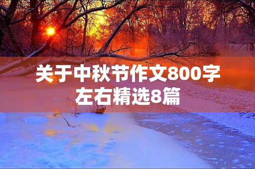 关于中秋节作文800字左右精选8篇 关于中秋节作文800字左右精选8篇