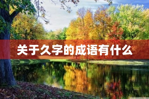 关于久字的成语有什么