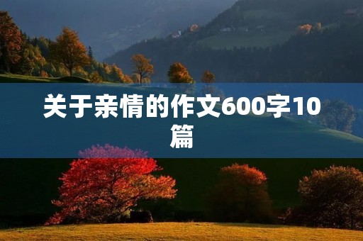 关于亲情的作文600字10篇 关于亲情的作文600字10篇