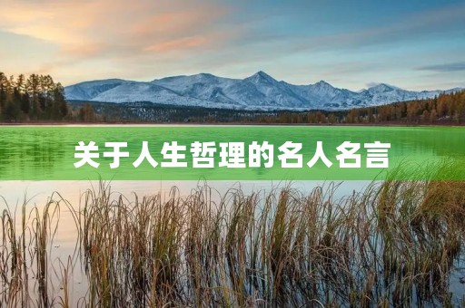 关于人生哲理的名人名言,关于人生哲理的名人名言大全摘抄 关于人生哲理的名人名言,关于人生哲理的名人名言大全摘抄