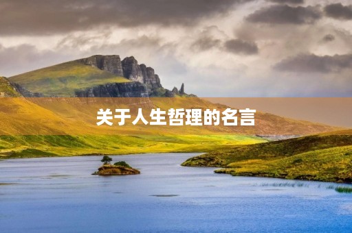 关于人生哲理的名言(关于人生哲理的名言名句)