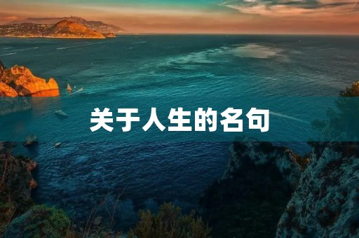 关于人生的名句(关于人生的名句名言)