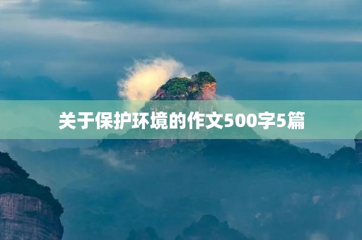关于保护环境的作文500字5篇