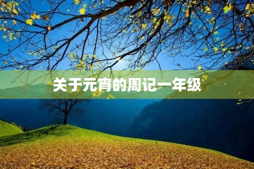 关于元宵的周记一年级 关于元宵的周记一年级