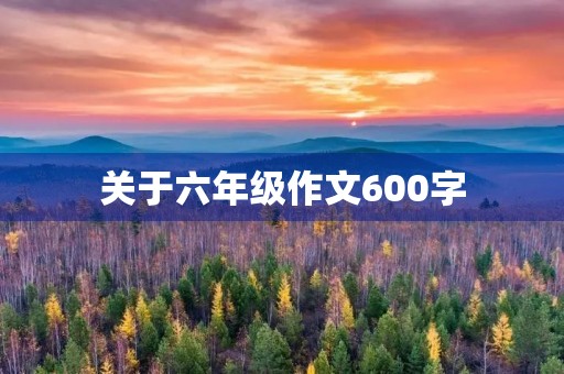关于六年级作文600字 关于六年级作文600字