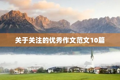 关于关注的优秀作文范文10篇 关于关注的优秀作文范文10篇