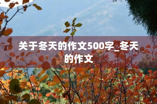 关于冬天的作文500字_冬天的作文 关于冬天的作文500字_冬天的作文