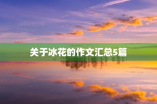 关于冰花的作文汇总5篇 关于冰花的作文汇总5篇