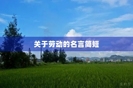 关于劳动的名言简短,关于劳动的名言简短的 关于劳动的名言简短,关于劳动的名言简短的