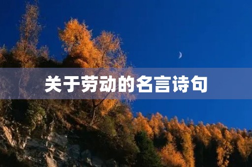 关于劳动的名言诗句(关于劳动的名言诗句有哪些) 关于劳动的名言诗句(关于劳动的名言诗句有哪些)