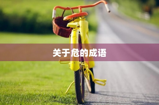 关于危的成语
