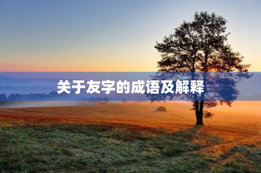 关于友字的成语及解释