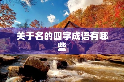 关于名的四字成语有哪些