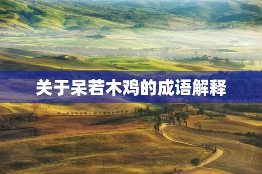 关于呆若木鸡的成语解释