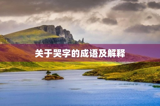 关于哭字的成语及解释 关于哭字的成语及解释