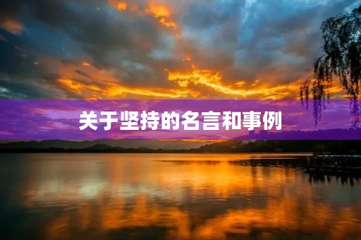 关于坚持的名言和事例,坚持的素材人物事例 关于坚持的名言和事例,坚持的素材人物事例