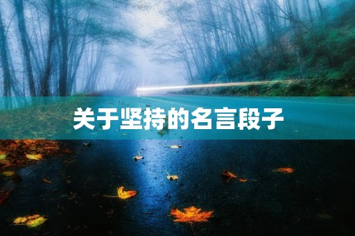 关于坚持的名言段子(关于坚持的名言段子有哪些)
