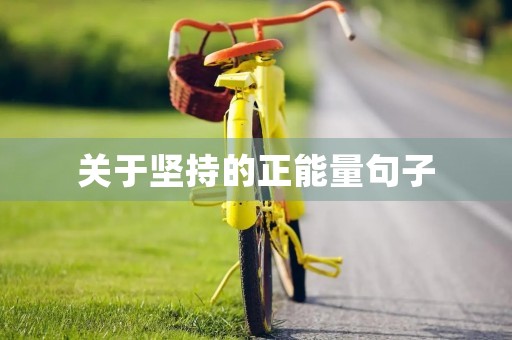关于坚持的正能量句子，关于坚持的正能量句子段落