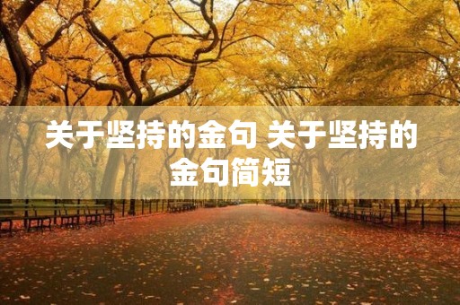 关于坚持的金句 关于坚持的金句简短 关于坚持的金句 关于坚持的金句简短