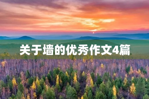 关于墙的优秀作文4篇 关于墙的优秀作文4篇