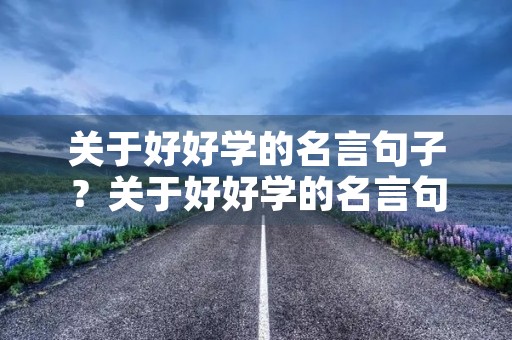关于好好学的名言句子?关于好好学的名言句子英语 关于好好学的名言句子?关于好好学的名言句子英语