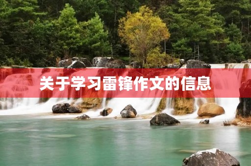 关于学习雷锋作文的信息