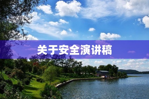关于安全演讲稿 关于安全演讲稿