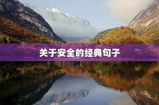 关于安全的经典句子(关于安全的诗句)