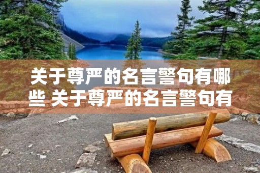 关于尊严的名言警句有哪些 关于尊严的名言警句有哪些三年级