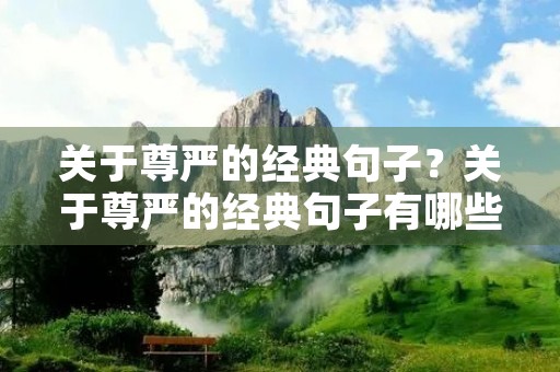 关于尊严的经典句子?关于尊严的经典句子有哪些 关于尊严的经典句子?关于尊严的经典句子有哪些