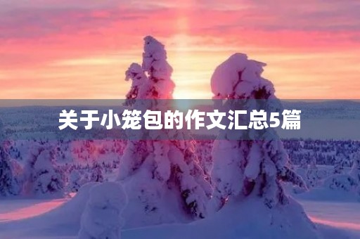 关于小笼包的作文汇总5篇 关于小笼包的作文汇总5篇