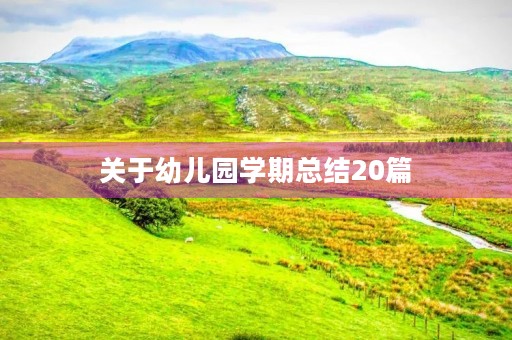 关于幼儿园学期总结20篇