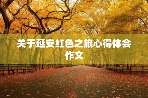 关于延安红色之旅心得体会作文