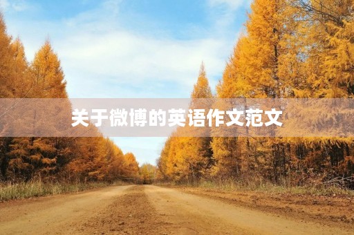 关于微博的英语作文范文