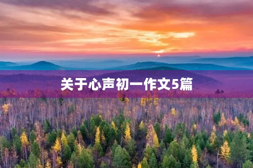 关于心声初一作文5篇