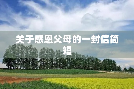 关于感恩父母的一封信简短