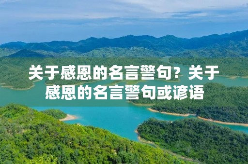 关于感恩的名言警句?关于感恩的名言警句或谚语 关于感恩的名言警句?关于感恩的名言警句或谚语