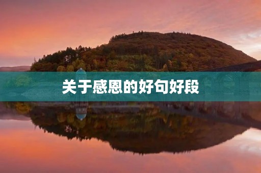 关于感恩的好句好段(关于感恩的好句好段100字) 关于感恩的好句好段(关于感恩的好句好段100字)