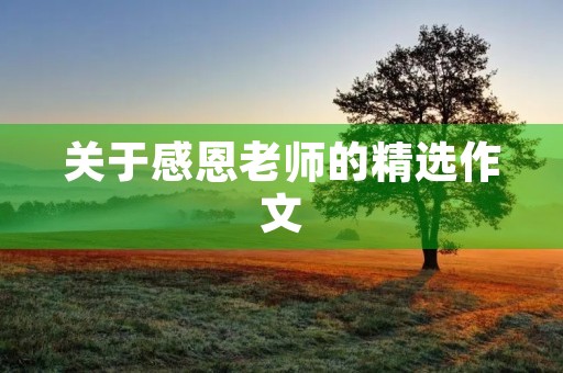 关于感恩老师的精选作文 关于感恩老师的精选作文