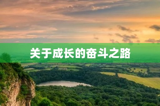 关于成长的奋斗之路
