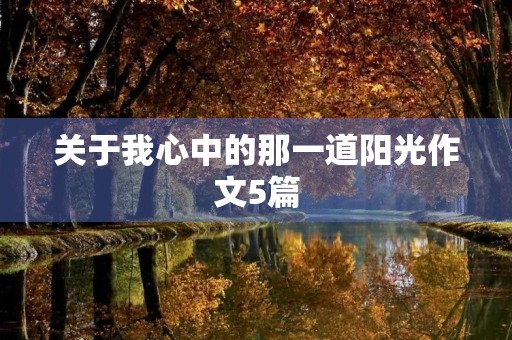 关于我心中的那一道阳光作文5篇 关于我心中的那一道阳光作文5篇