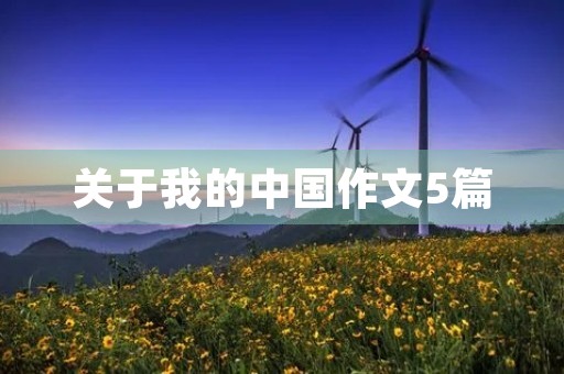 关于我的中国作文5篇 关于我的中国作文5篇