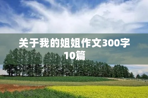 关于我的姐姐作文300字10篇 关于我的姐姐作文300字10篇