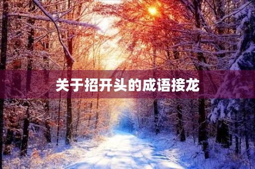 关于招开头的成语接龙