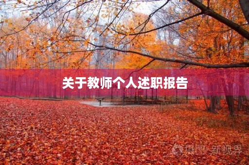 关于教师个人述职报告 关于教师个人述职报告